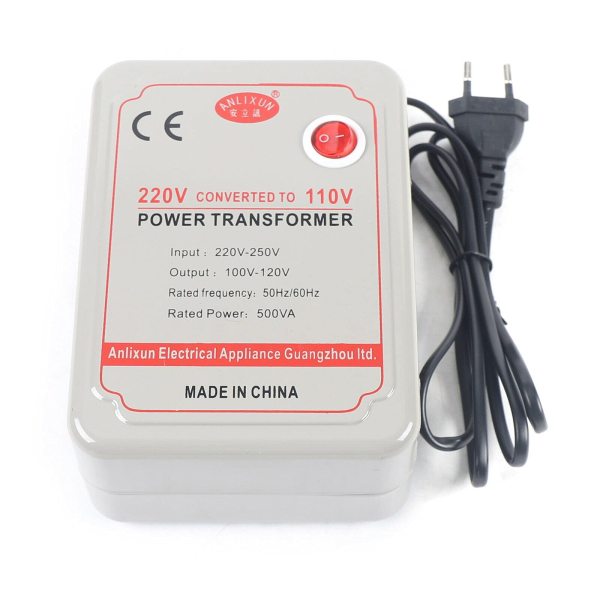 Convertisseur de tension 220-250 V vers 100-120 V - Pour appareils électriques - Avec une tension de 220-250 V (500 W)
