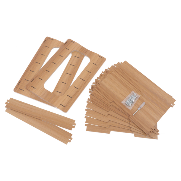 Organiseur de bureau en bois à 7 niveaux, idéal pour ranger des documents et des dossiers. Organiseur de bureau en bois à 7 niveaux, idéal pour ranger des documents et des dossiers.