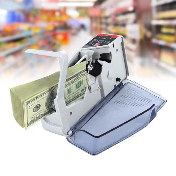 Mini Compteur de Billets de Banque Bill Cash Money Counter Machine Portable Handy 600pcs / Min V40
