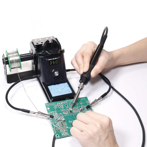 Station de soudage réglable - Fer à souder numérique avec affichage LED - Kit de soudure à air chaud 60 W SMD PCB