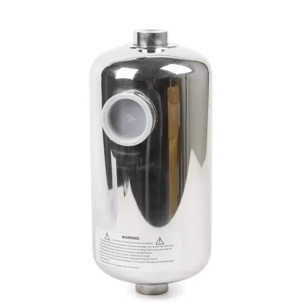 Échangeur de chaleur 28 kW en acier inoxydable pour piscine, sauna, etc. 29,2 x 13,4 cm