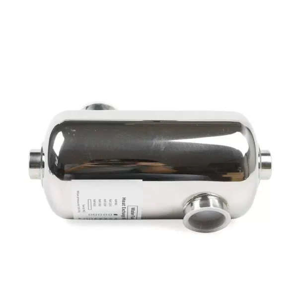 Échangeur de chaleur 28 kW en acier inoxydable pour piscine, sauna, etc. 29,2 x 13,4 cm Échangeur de chaleur 28 kW en acier inoxydable pour piscine, sauna, etc. 29,2 x 13,4 cm