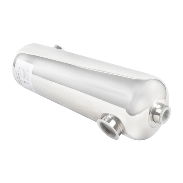 Échangeur de chaleur en acier inoxydable pour système de chauffage de piscine, 485 x 134 mm, 60 kW Échangeur de chaleur en acier inoxydable pour système de chauffage de piscine, 485 x 134 mm, 60 kW