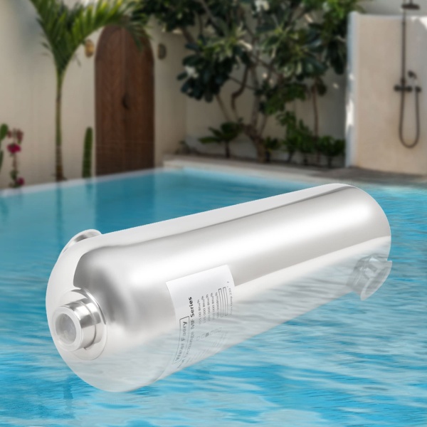 Échangeur de chaleur en acier inoxydable pour système de chauffage de piscine, 485 x 134 mm, 60 kW