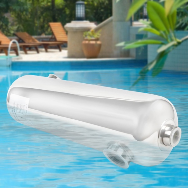 Échangeur de chaleur en acier inoxydable pour système de chauffage de piscine, 485 x 134 mm, 60 kW Échangeur de chaleur en acier inoxydable pour système de chauffage de piscine, 485 x 134 mm, 60 kW