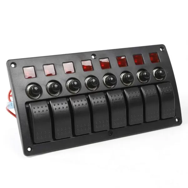 Panneau de commutation à bascule LED 3 en 1 8 vitesses Panneau de commutation à bascule LED 3 en 1 8 vitesses