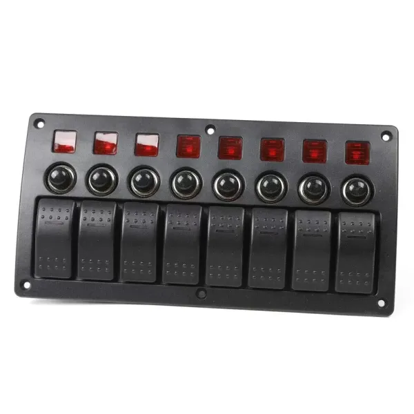 Panneau de commutation à bascule LED 3 en 1 8 vitesses