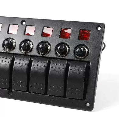 Panneau de commutation à bascule LED 3 en 1 8 vitesses