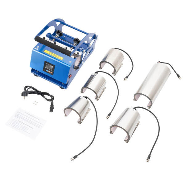 Presse à transfert 6 en 1 - Presse à chaleur - Double station automatique - Taille : 11 oz - 20 oz - 30 oz)