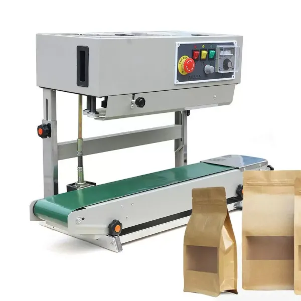 Plastique Machine à Sceller Automatique FR-770 Sceller Machine Électrique à Pression Manuel De Nourriture Scelleuse Thermique 800W 24m/min