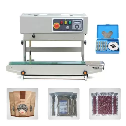 Plastique Machine à Sceller Automatique FR-770 Sceller Machine Électrique à Pression Manuel De Nourriture Scelleuse Thermique 800W 24m/min