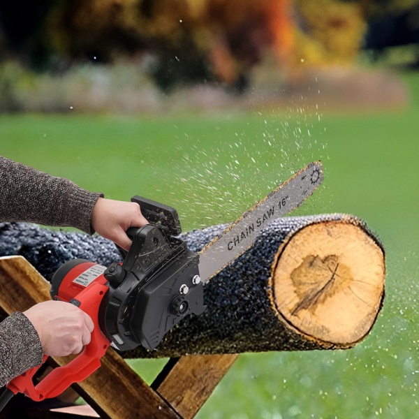 Tronçonneuse électrique 2 kW - Puissante tronçonneuse - Idéale pour le bois et le jardinage