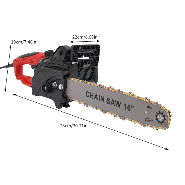 Tronçonneuse électrique 2 kW - Puissante tronçonneuse - Idéale pour le bois et le jardinage Tronçonneuse électrique 2 kW - Puissante tronçonneuse - Idéale pour le bois et le jardinage