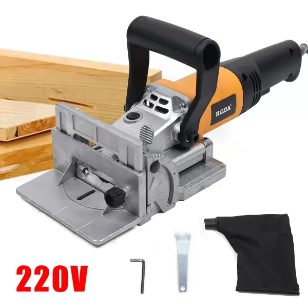 Fraise à rainurer plate professionnelle - 220 V - 760 W - Fente d'angle réglable à 90°