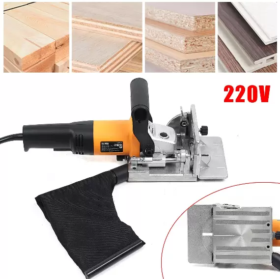 Fraise à rainurer plate professionnelle - 220 V - 760 W - Fente d'angle réglable à 90°