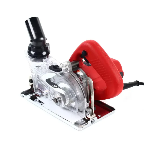 Rainureuse murale électrique 1800 W 18000 tr/min - Sans poussière - 125 mm - Pour pierre, marbre, béton, bois