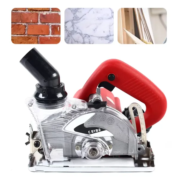 Rainureuse murale électrique 1800 W 18000 tr/min - Sans poussière - 125 mm - Pour pierre, marbre, béton, bois