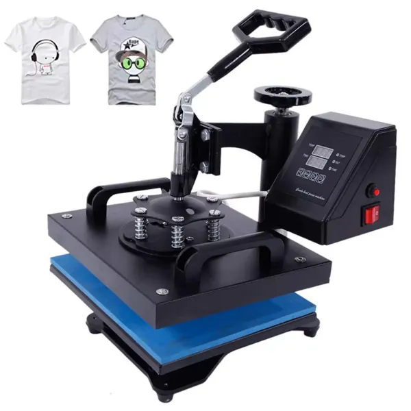 Presse à chaud 23x30cm Presse à tee-shirt Machine d'impression de tasses Machine multifonctionnelle à transfert thermique pour tee-shirt