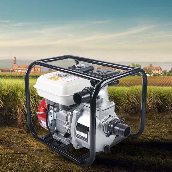 Pompe à eau à essence de 2 pouces - 8 temps - 3,6 l - Pompe à moteur 6,5 CV 210 CC