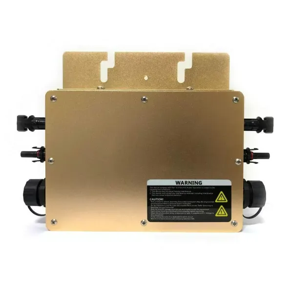 Micro onduleur WVC-600 W MPPT - Onduleur solaire étanche IP65 - Avec connexion réseau PV Inverter numérique - 22-50 VDC (doré)