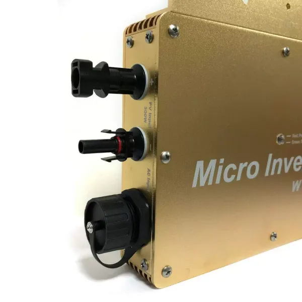 Micro onduleur WVC-600 W MPPT - Onduleur solaire étanche IP65 - Avec connexion réseau PV Inverter numérique - 22-50 VDC (doré) Micro onduleur WVC-600 W MPPT - Onduleur solaire étanche IP65 - Avec connexion réseau PV Inverter numérique - 22-50 VDC (doré)