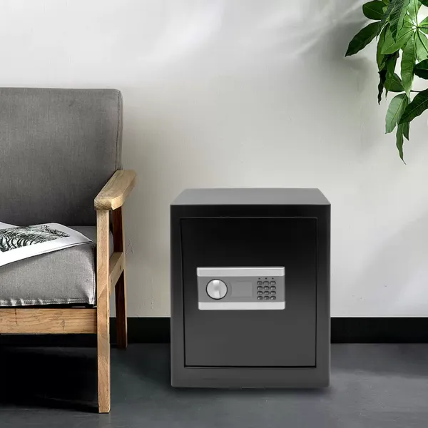 Interrupteur à clé électronique de 45 litres - Double cloison amovible avec batterie - Petit coffre-fort de 45 cm de haut