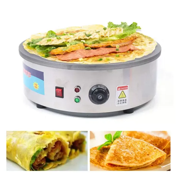Crêpière Commercial Professionnel Appareil à Crêpes Assiette à Crêpes Crêpière en Acier Inoxydable