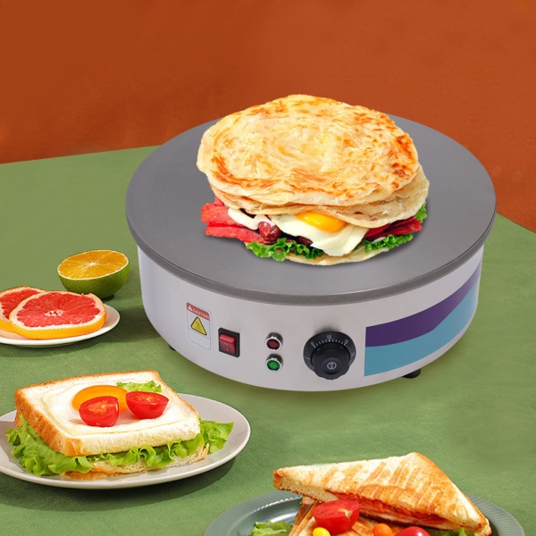 Crêpière Commercial Professionnel Appareil à Crêpes Assiette à Crêpes Crêpière en Acier Inoxydable