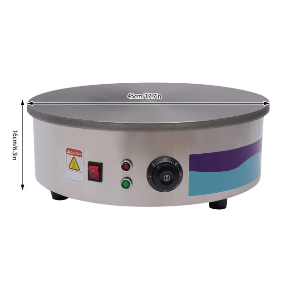 Crêpière Commercial Professionnel Appareil à Crêpes Assiette à Crêpes Crêpière en Acier Inoxydable