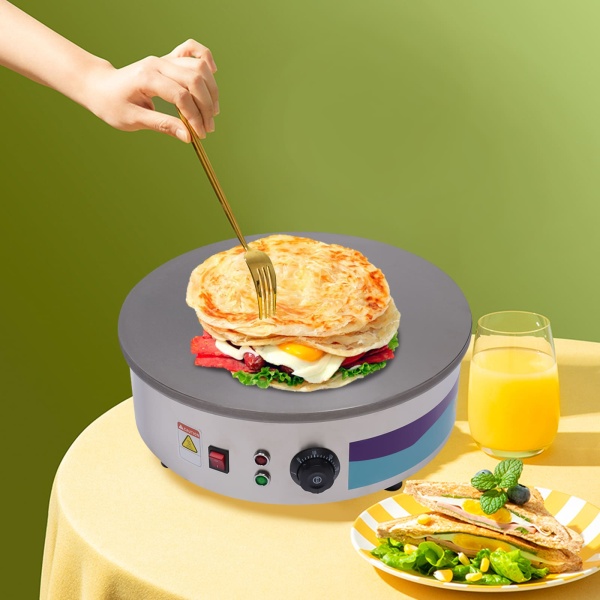 Crêpière Commercial Professionnel Appareil à Crêpes Assiette à Crêpes Crêpière en Acier Inoxydable
