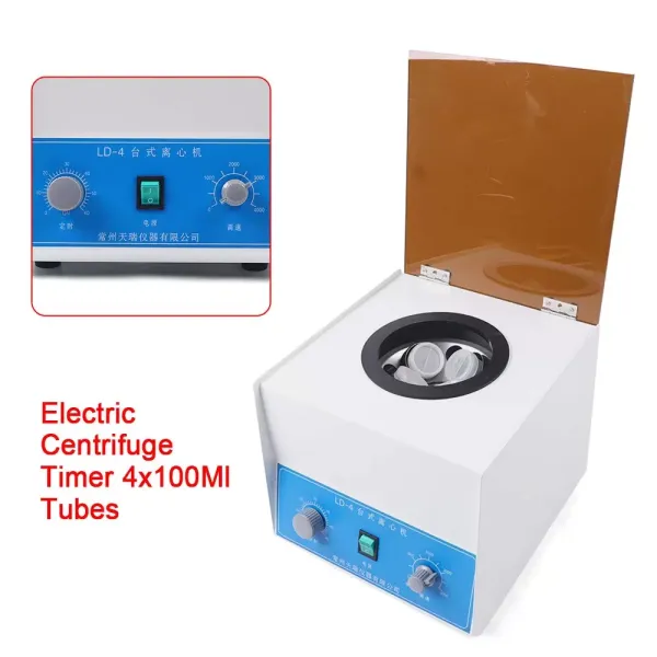 Centrifugeuse de table 220 V - Basse vitesse - 4000 tr/min - Grande capacité - Pour laboratoire, centrifugeuse de laboratoire - 4 x 100 ml