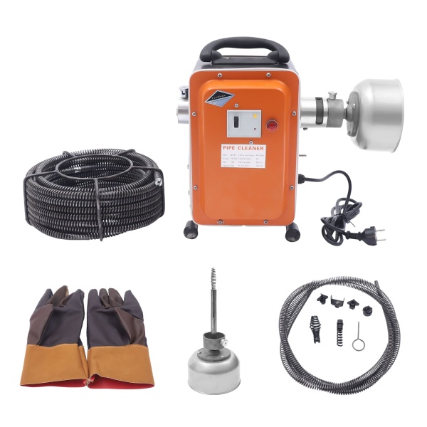Purificateur de canalisations - Spirale de nettoyage - 20 mm - 150 mm - Pour nettoyage des tuyaux - 750 W