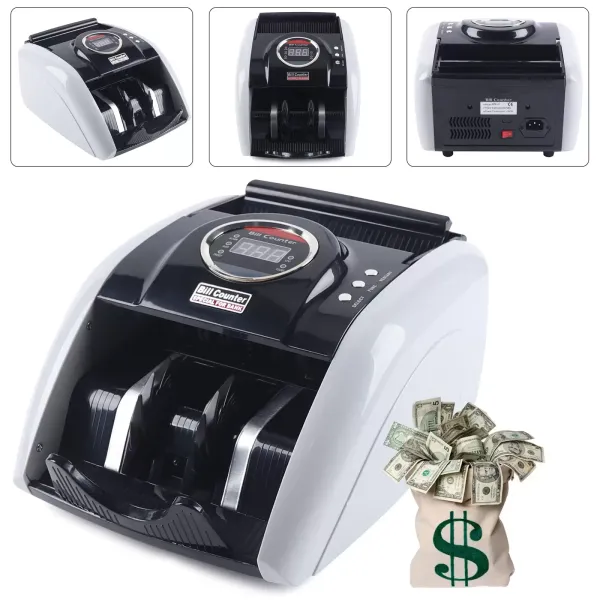 Compteur de billets automatique 220 V à grande vitesse avec affichage LED pour euros, dollars, livres et billets, 900 feuilles/min