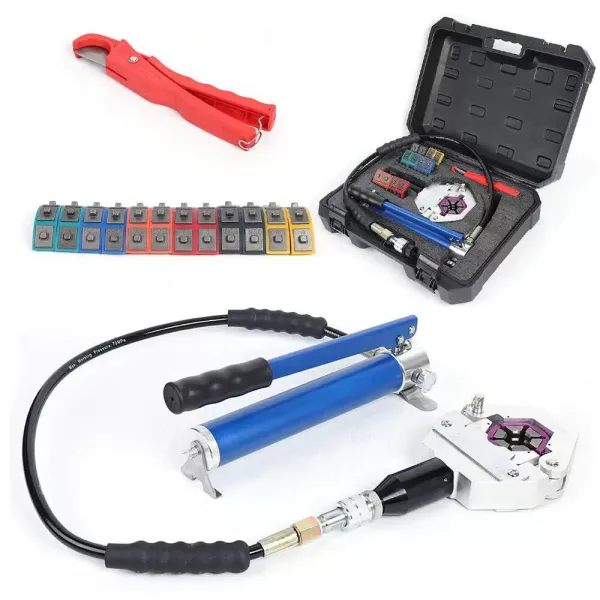 Kit d'outils de sertisseur de tuyau hydraulique 7 Les outils à main automobile, kit de réparation de climatiseur automatique