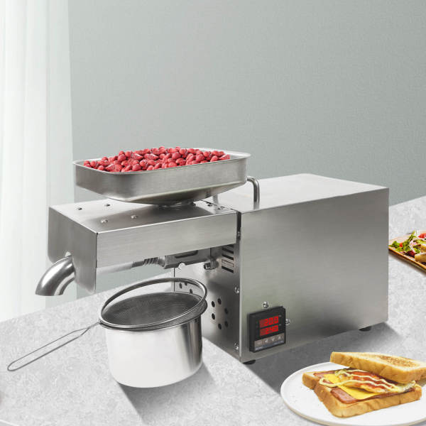 Extracteur d'huile Electrique 610 W, Machine de Presse à Huile d'acier Inoxydable