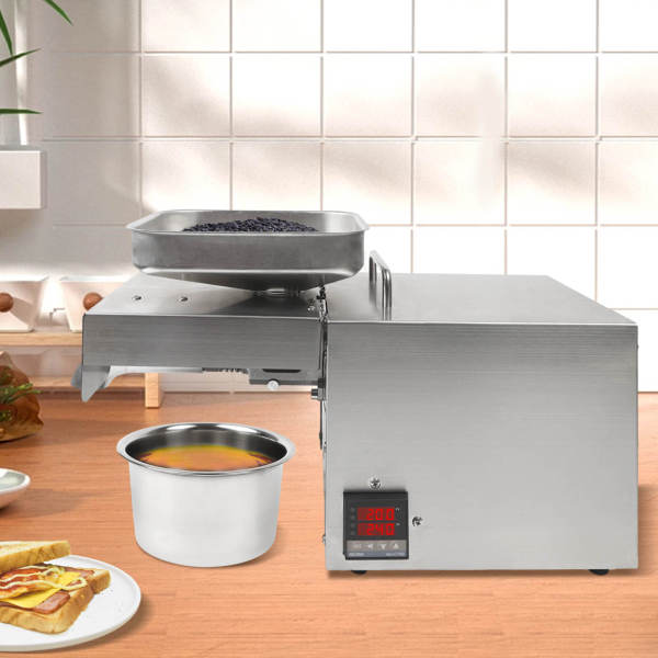 Extracteur d'huile Electrique 610 W, Machine de Presse à Huile d'acier Inoxydable