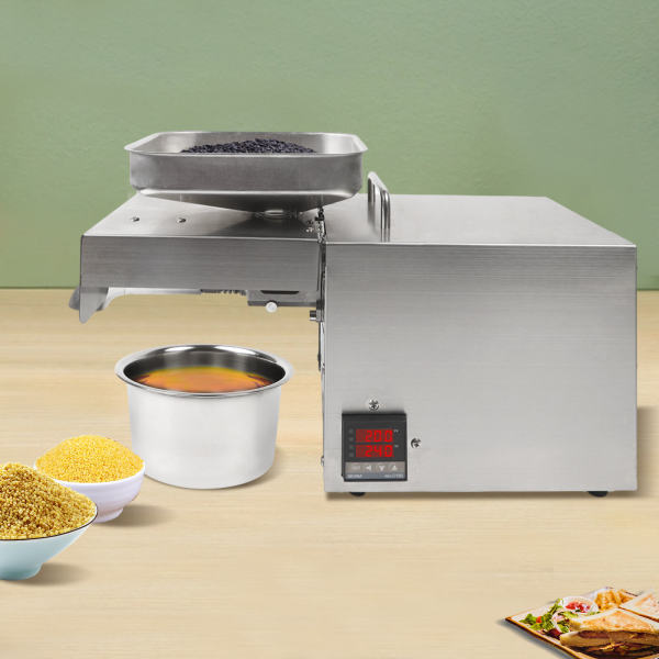 Extracteur d'huile Electrique 610 W, Machine de Presse à Huile d'acier Inoxydable