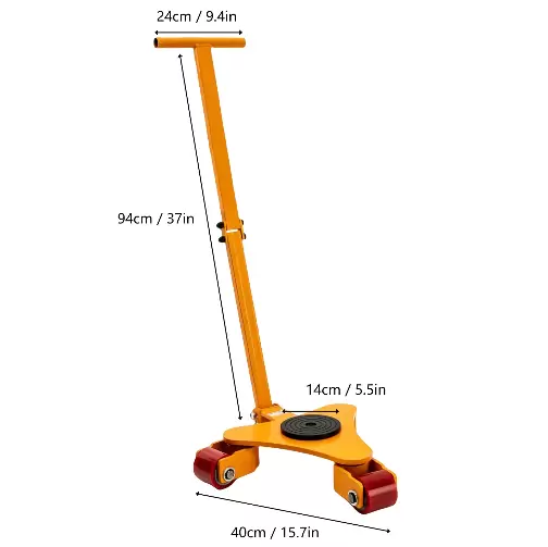 6600LBS machinetransportchassis, zware zwenkwielen, 360° draaibaar, meubelglijders
