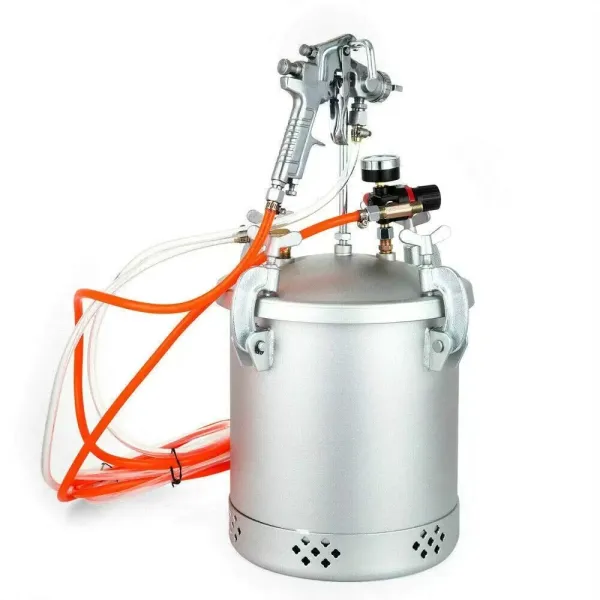 Pistolet à peinture - Réservoir de 10 l - Avec régulateur d'air et valve de sécurité