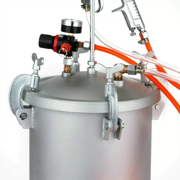 Pistolet à peinture - Réservoir de 10 l - Avec régulateur d'air et valve de sécurité