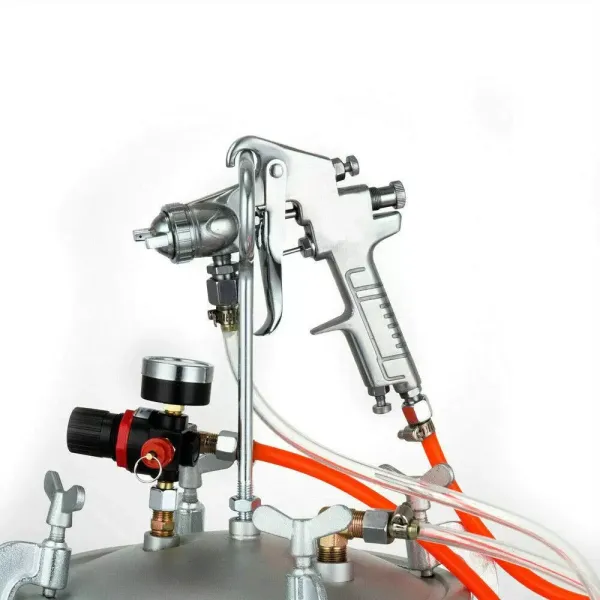 Pistolet à peinture - Réservoir de 10 l - Avec régulateur d'air et valve de sécurité Pistolet à peinture - Réservoir de 10 l - Avec régulateur d'air et valve de sécurité