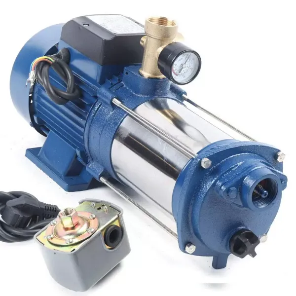 Pompe centrifuge 1800 W Pompe de jardin avec disjoncteur de protection moteur 2850 tr/min.