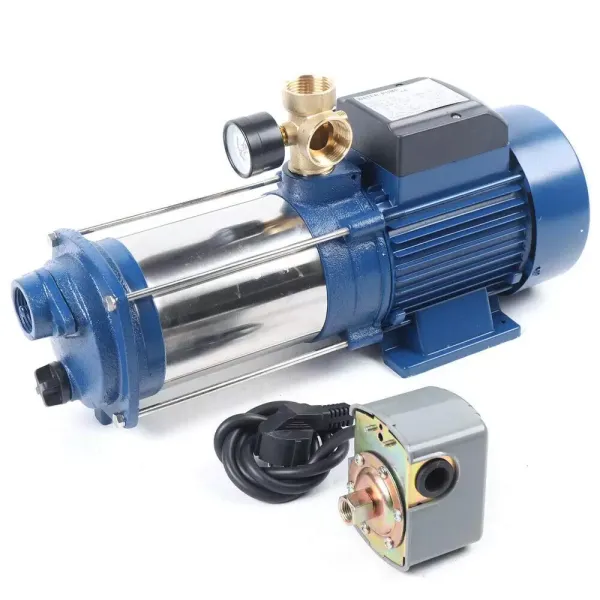 Pompe centrifuge 1800 W Pompe de jardin avec disjoncteur de protection moteur 2850 tr/min.