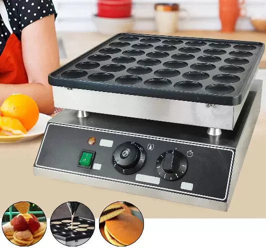 220 V 1000 W Bubble Wafelijzer, 36 Gaten Rvs Eierwafelijzer, Hong Kong Stijl Bubble Ei Wafelijzer