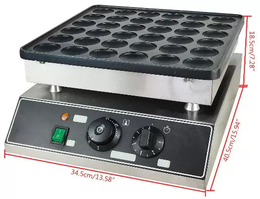 220 V 1000 W Bubble Wafelijzer, 36 Gaten Rvs Eierwafelijzer, Hong Kong Stijl Bubble Ei Wafelijzer