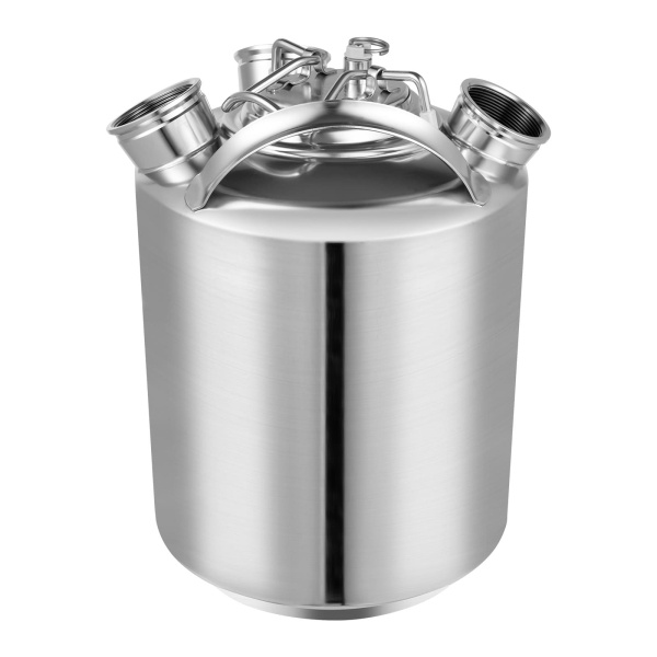 Fût de nettoyage de bière en acier inoxydable 10L récipient de nettoyage réservoir de nettoyage à 3 têtes fût de nettoyage de caisse de bière