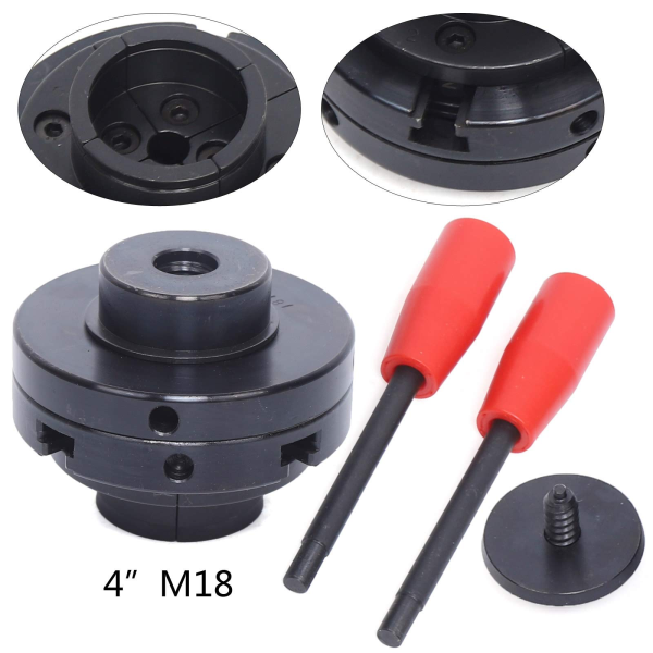 Mandrin à 4 mâchoires pour tour - Mandrin de tournage M18 - Diamètre : 95 mm - Centrage automatique
