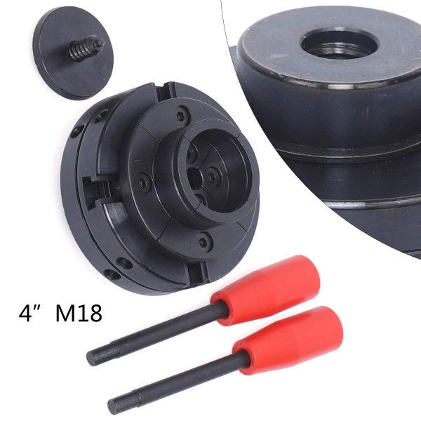 Mandrin à 4 mâchoires pour tour - Mandrin de tournage M18 - Diamètre : 95 mm - Centrage automatique