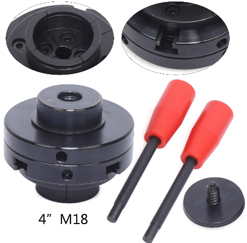 Mandrin à 4 mâchoires pour tour - Mandrin de tournage M18 - Diamètre : 95 mm - Centrage automatique
