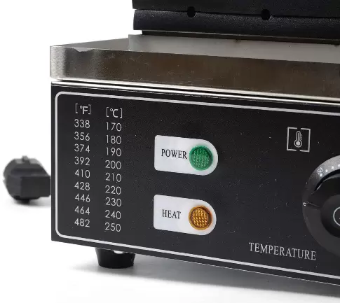 Professionele wafelijzer 1500W verstelbare temperatuur 50-300℃ LED-indicator wafelmachine voor bakkerijen, restaurants, kiosken, kantines